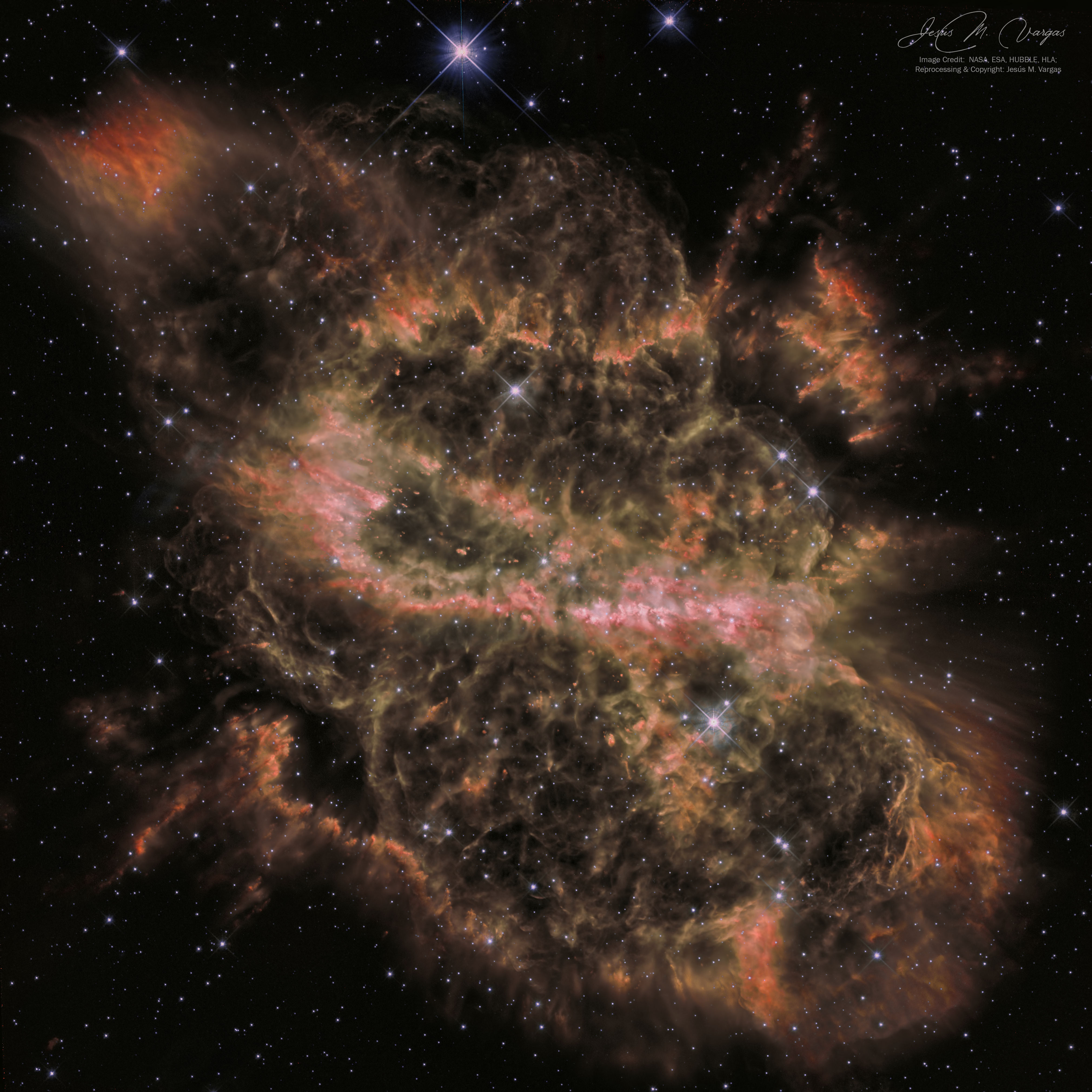 每日星空：NGC 5189:异常复杂的行星状星云