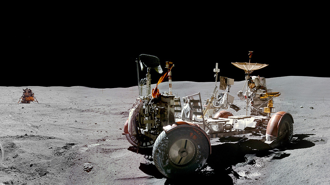 Panorama lunar del Apolo 16