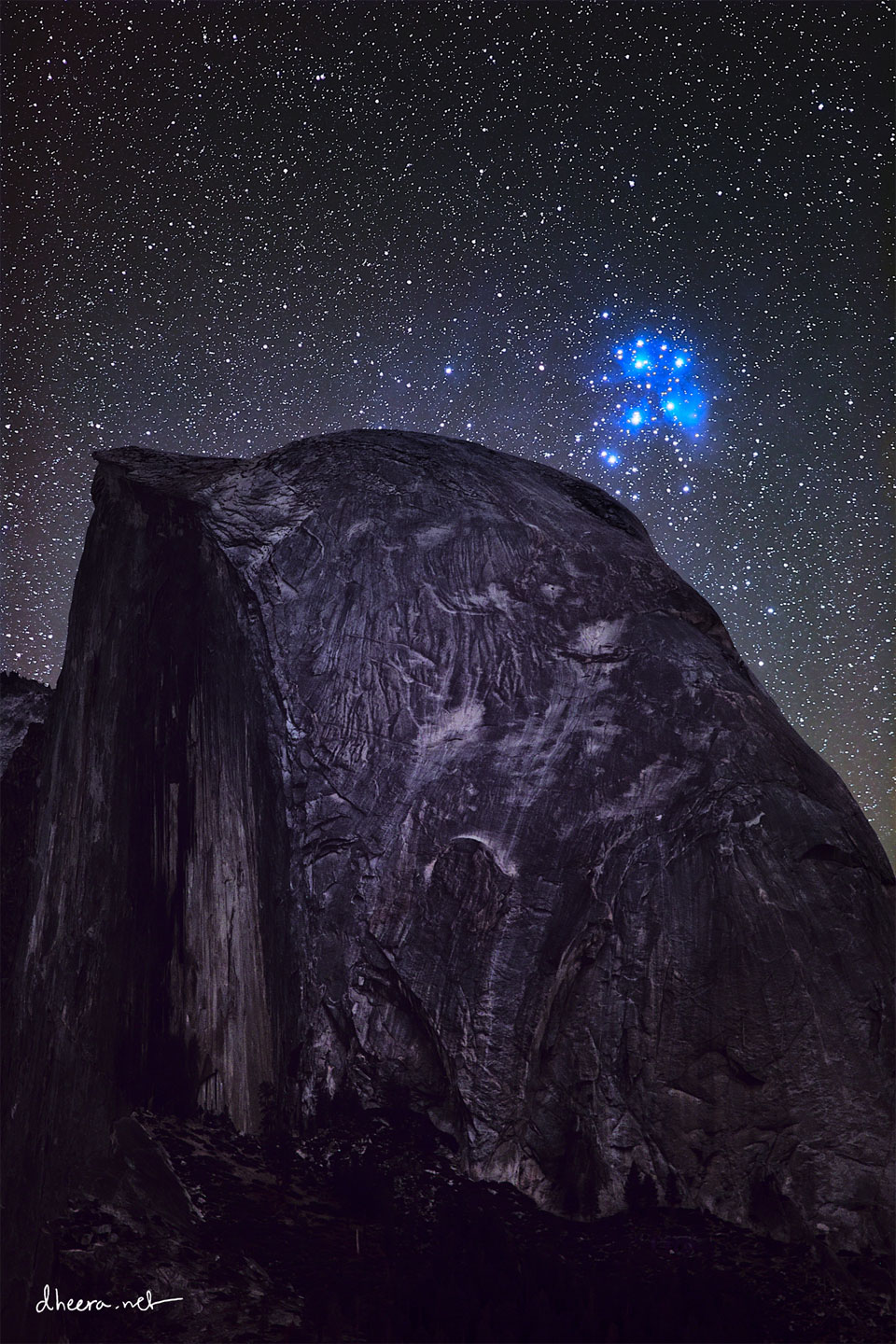 Pleiades over Half Dome