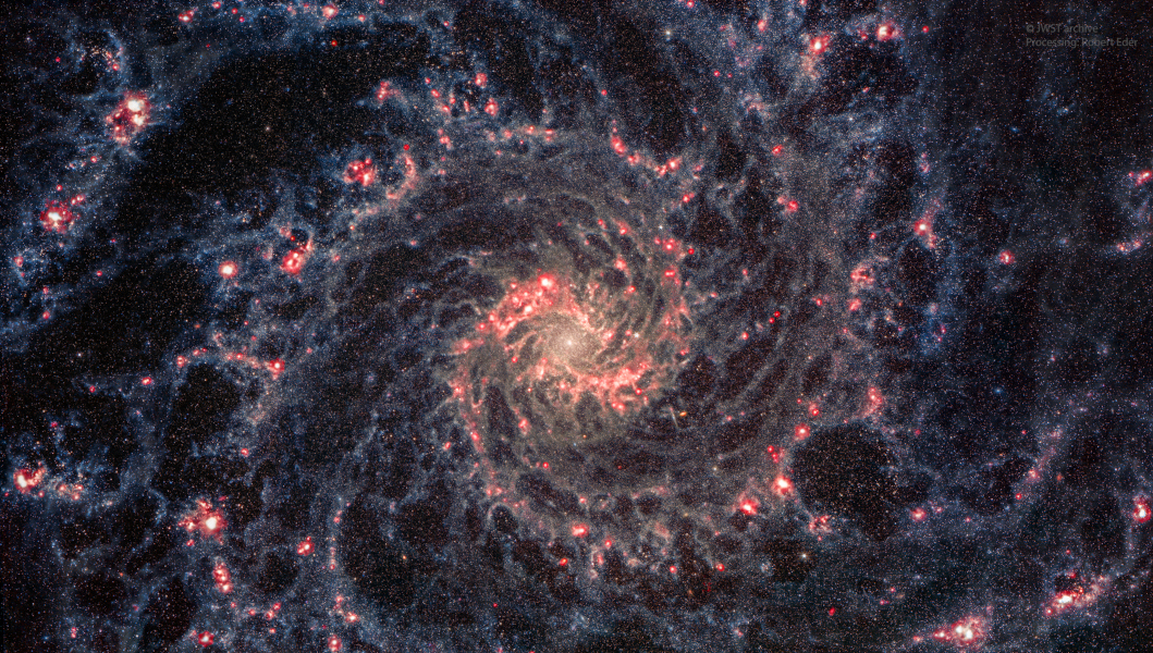 Galaxia espiral M74: Una visión más nítida