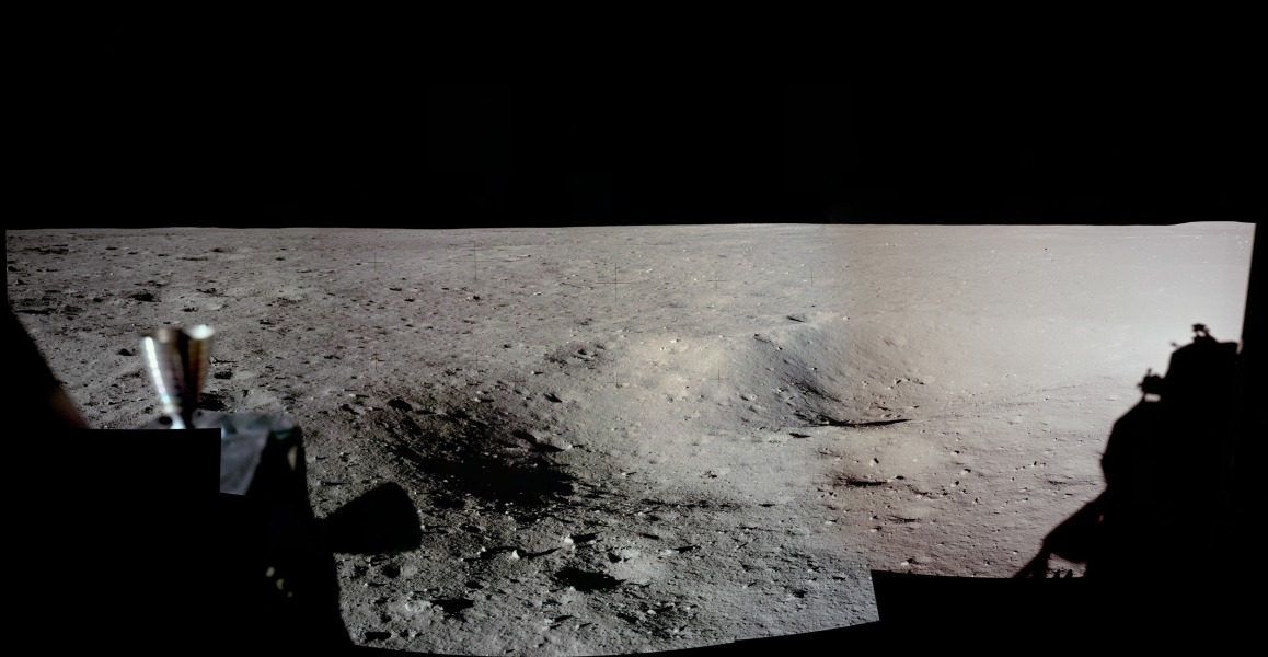 Panorama del aterrizaje del Apolo 11