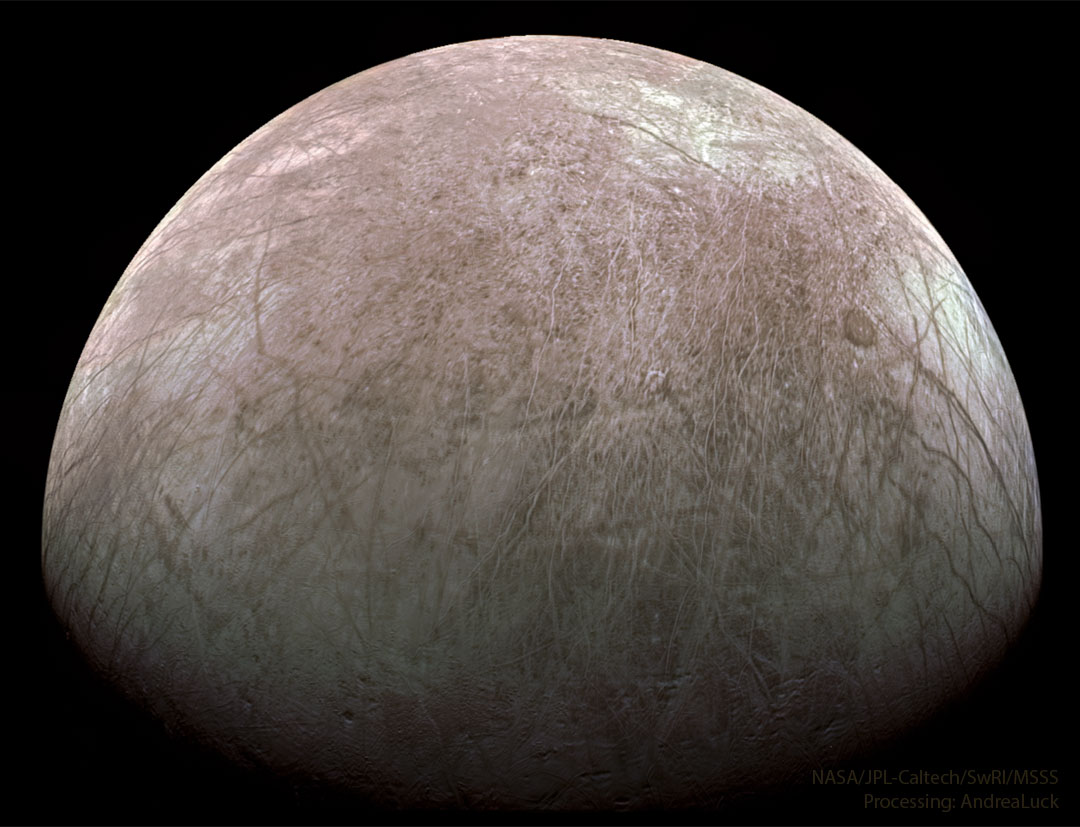 Jonos Blick auf den Jupitermond Europa.