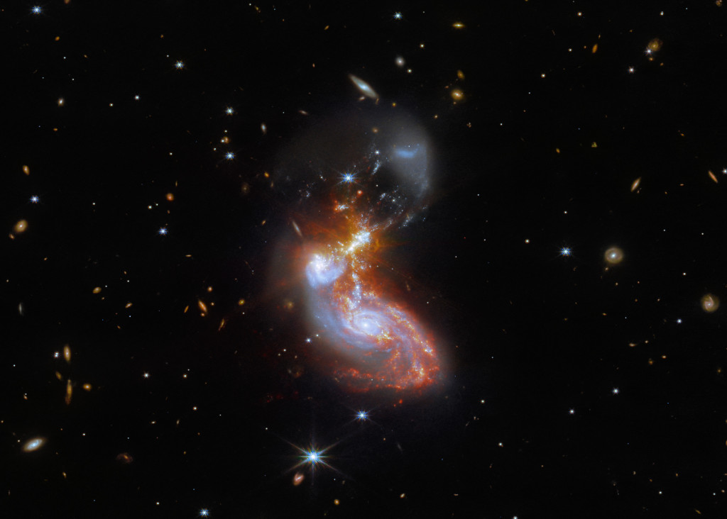 Pareja de galaxias en fusión IIZw096
