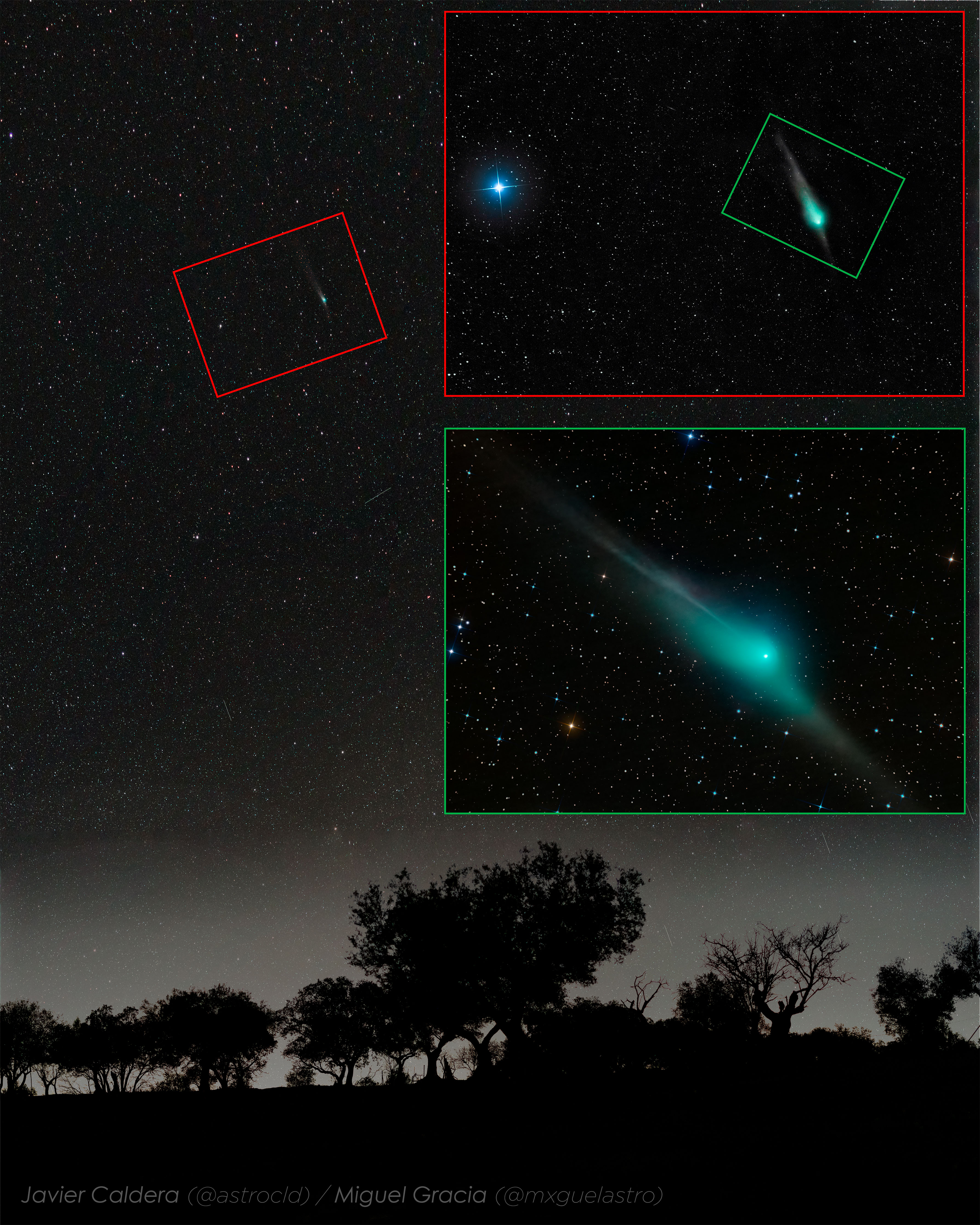 彗星ZTF的三重视图