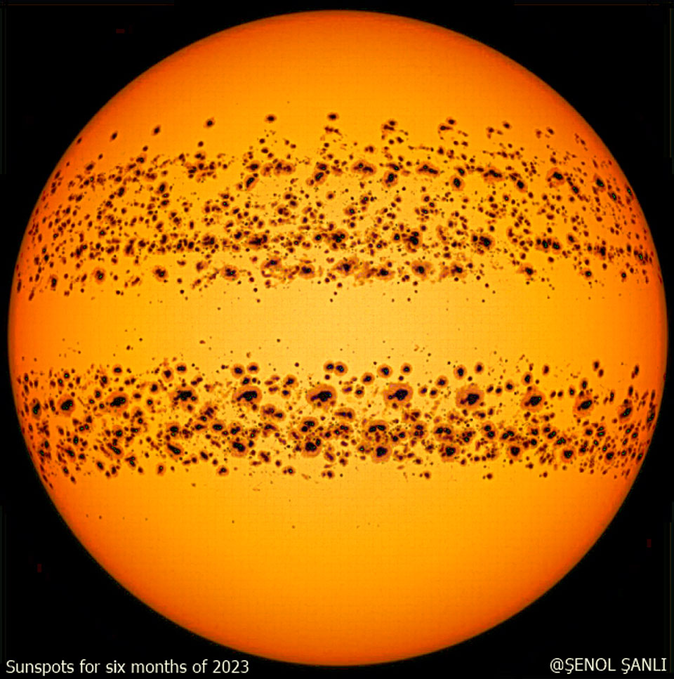 Sun Spots on Our Active Sun - July 2023