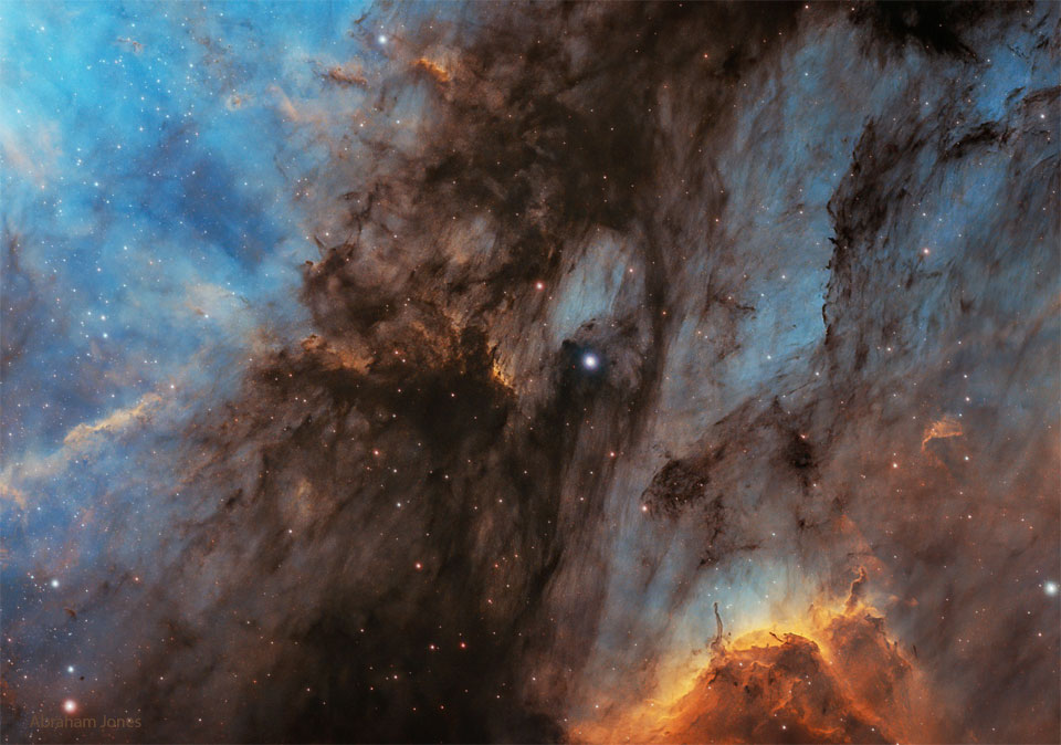 The Pelican Nebula in Gas, Dust, and Stars