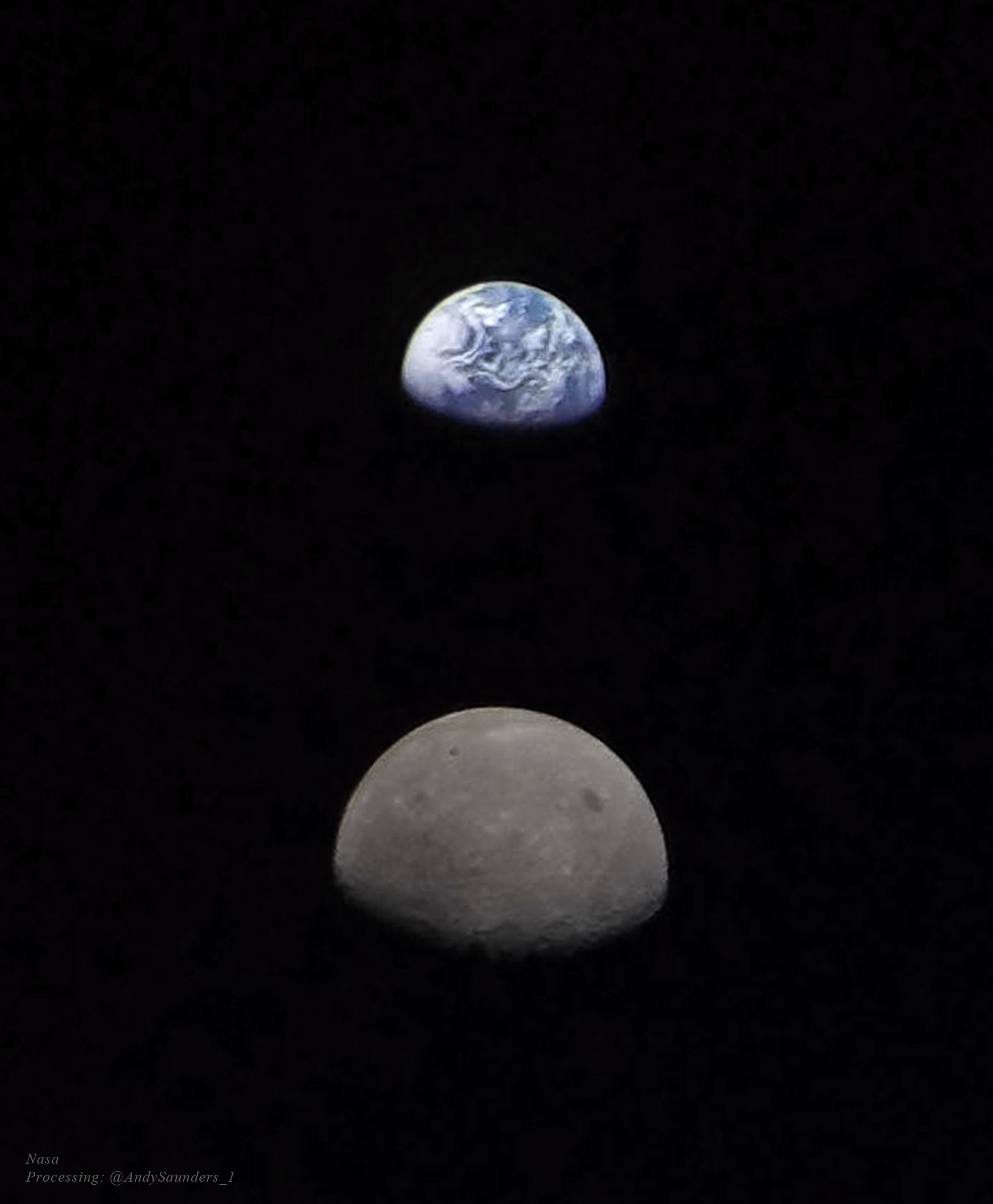 La Tierra y la Luna desde el más allá