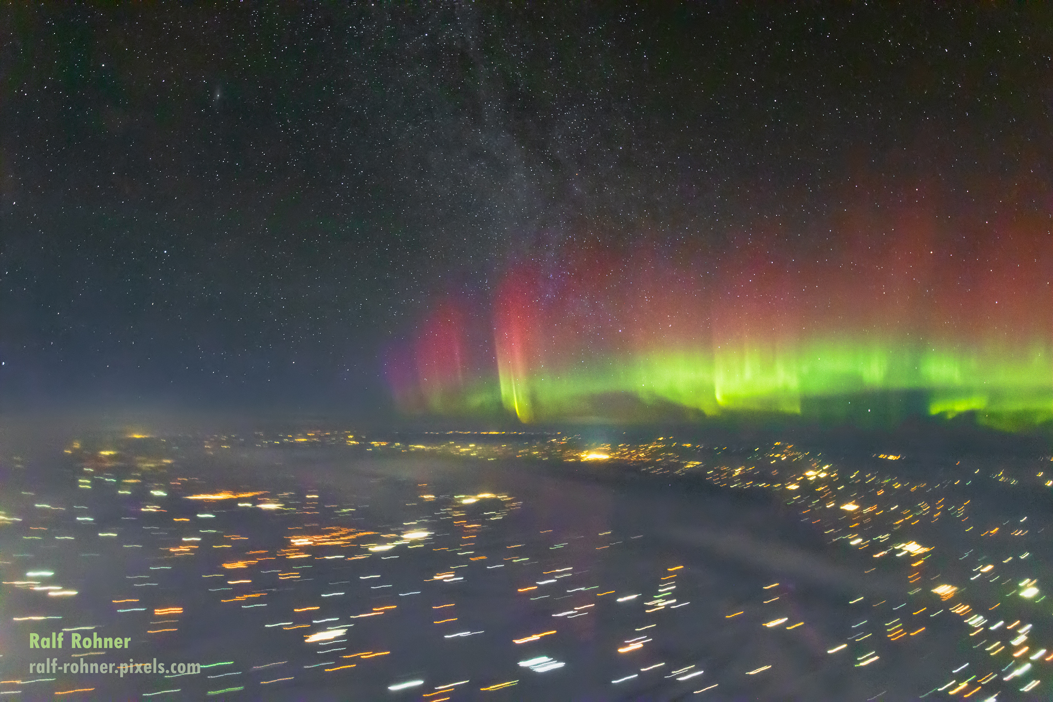Auroras boreales desde la estratosfera