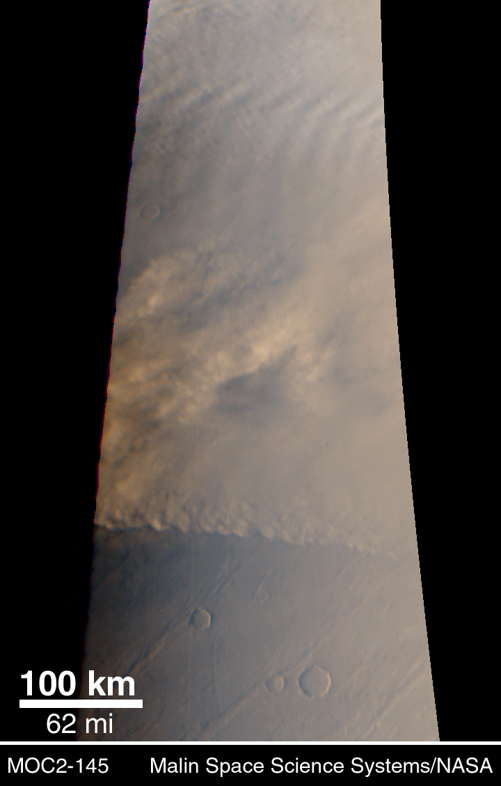 Apod August 9 1999 A Martian Dust Storm Approaches