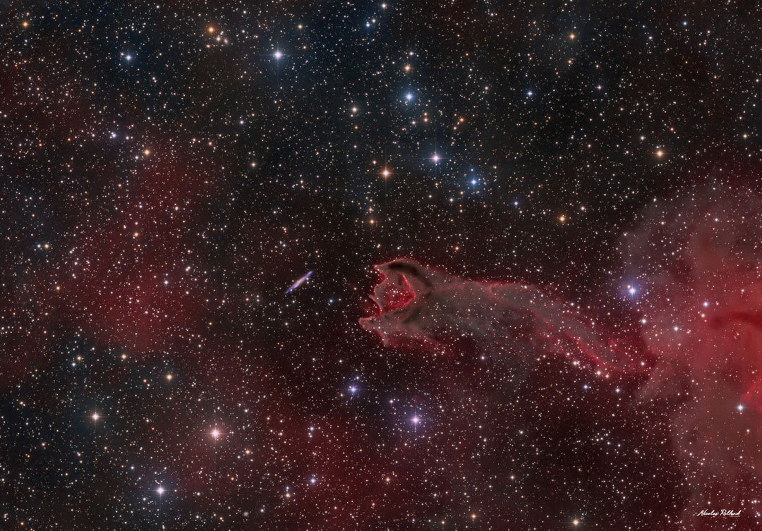 The picture shows cometary globule CG4. 
Please see the explanation for more detailed information.