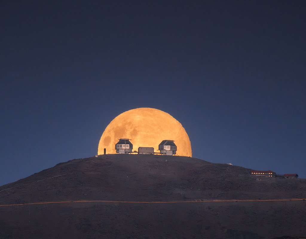 APOD 2024 January 27 Full Observatory Moon